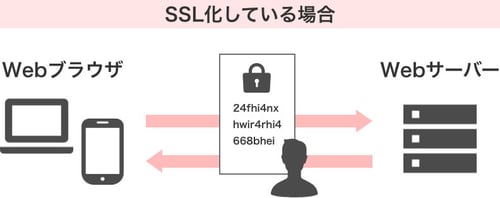SSL化している場合は情報は暗号化されて見えます