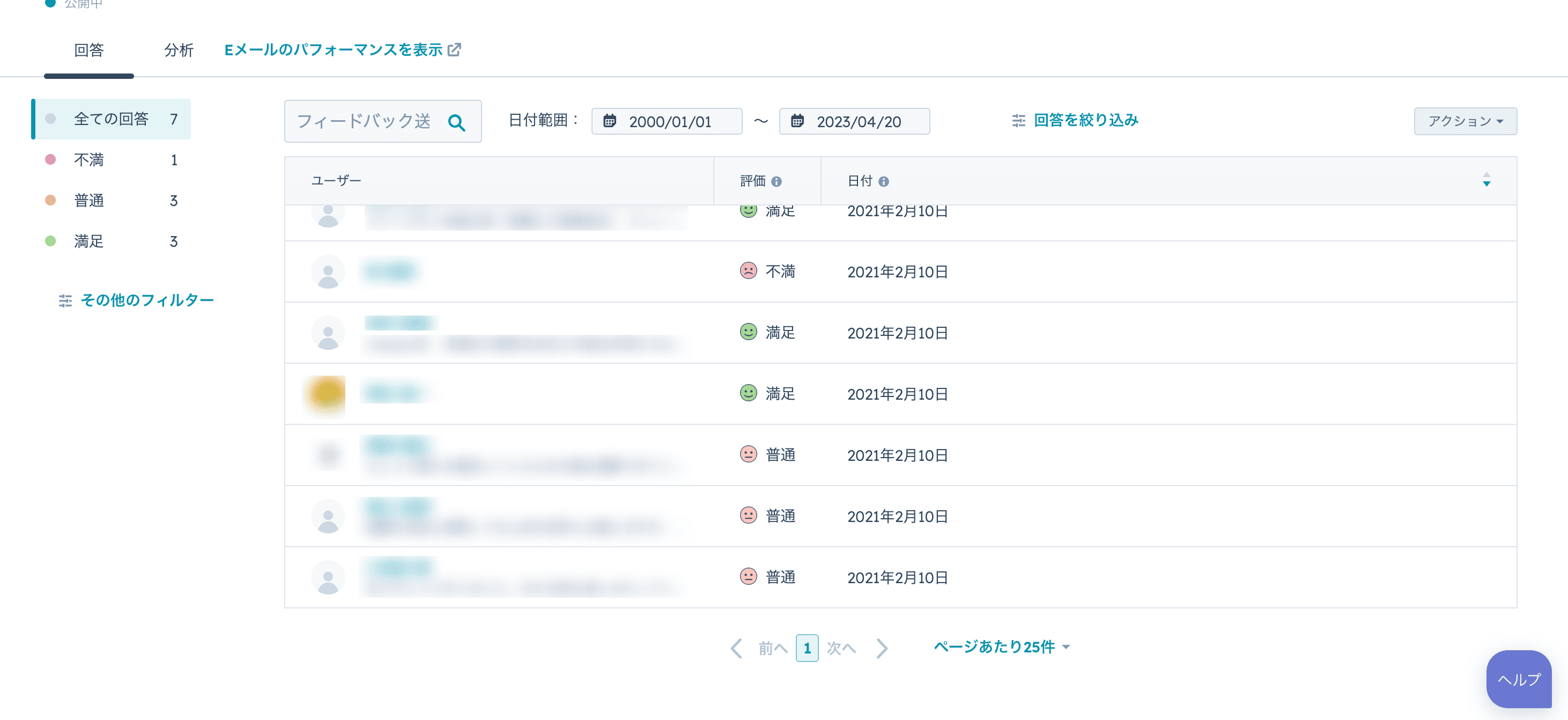 フィードバック-HubSpot