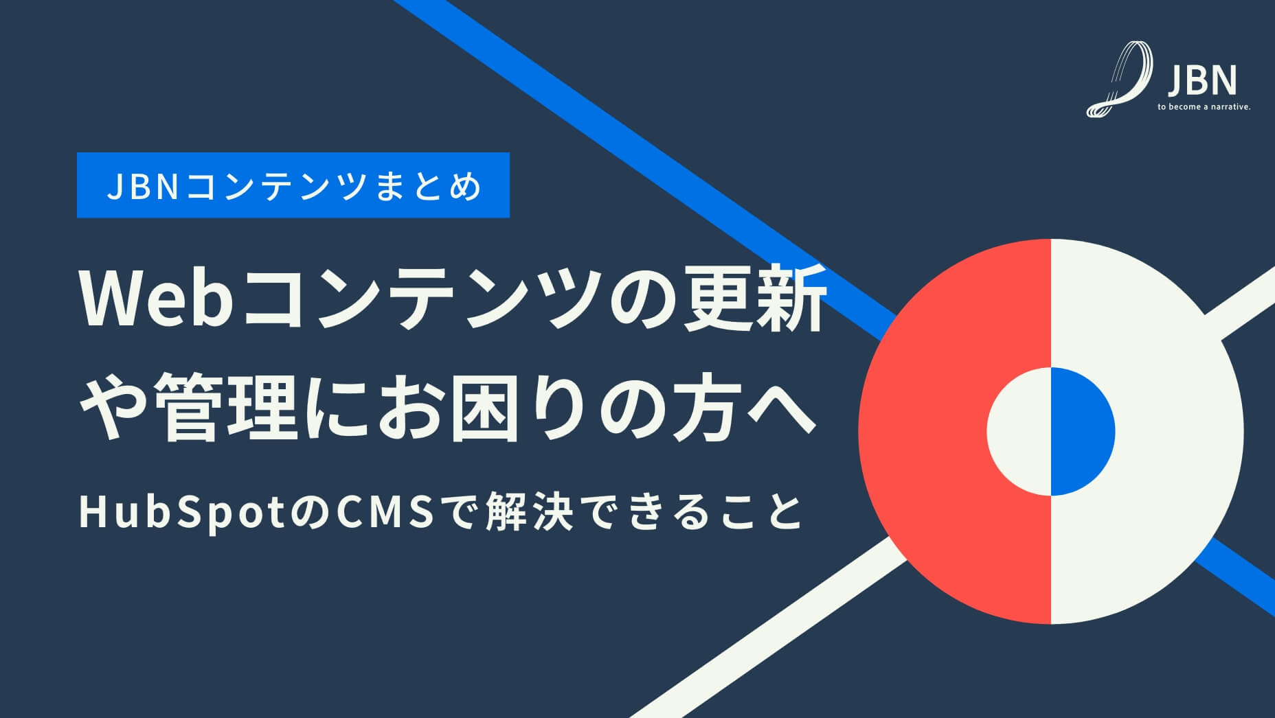 【JBNコンテンツまとめ】Webコンテンツの更新や管理にお困りの担当者の方へ。HubSpotのCMSで解決できること