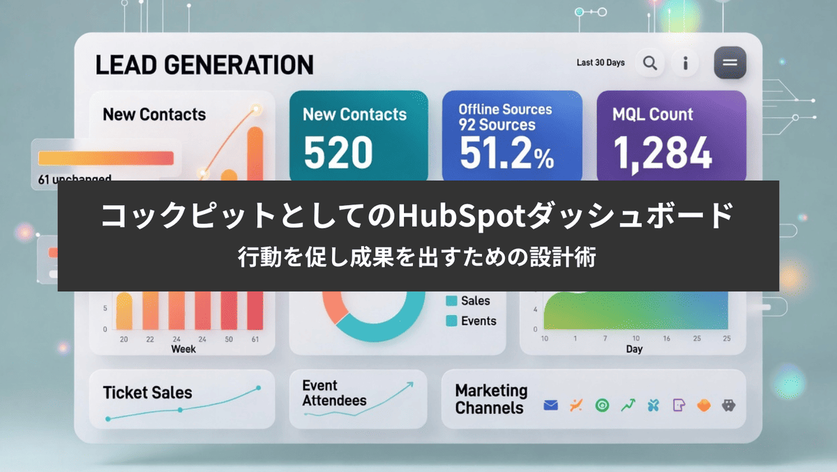 コックピットとしてのHubSpotダッシュボード：行動を促し成果を出すための設計術